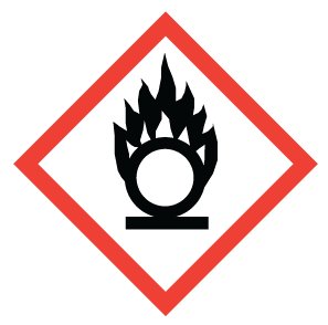 Pictogramme SIMDUT Flamme au-dessus d'un cercle – symbole de danger
  comburant